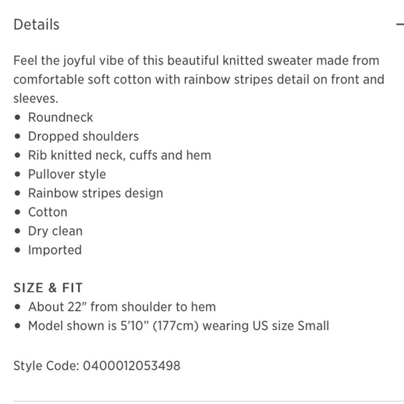 NWT AVANTLOOK Rainbow Open Knit Cotton Sweater Size XS Z357-15 - Picture 2 of 4